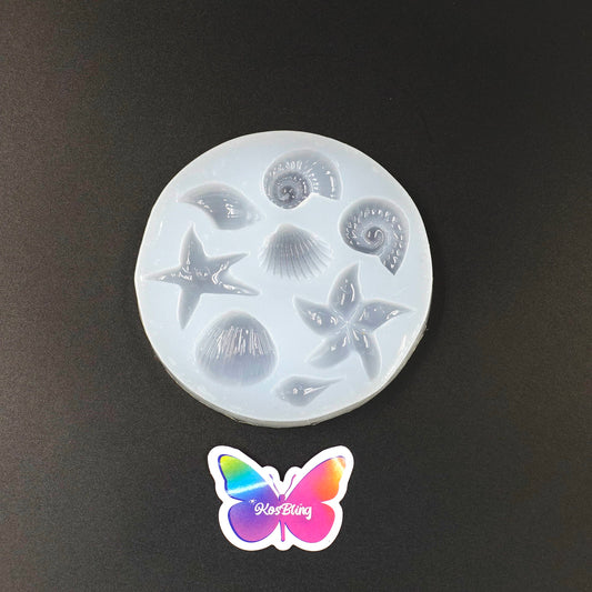 DIY seastar&shells, Pawprints&bones Resin Molds