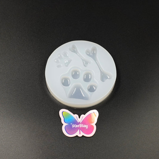 DIY seastar&shells, Pawprints&bones Resin Molds