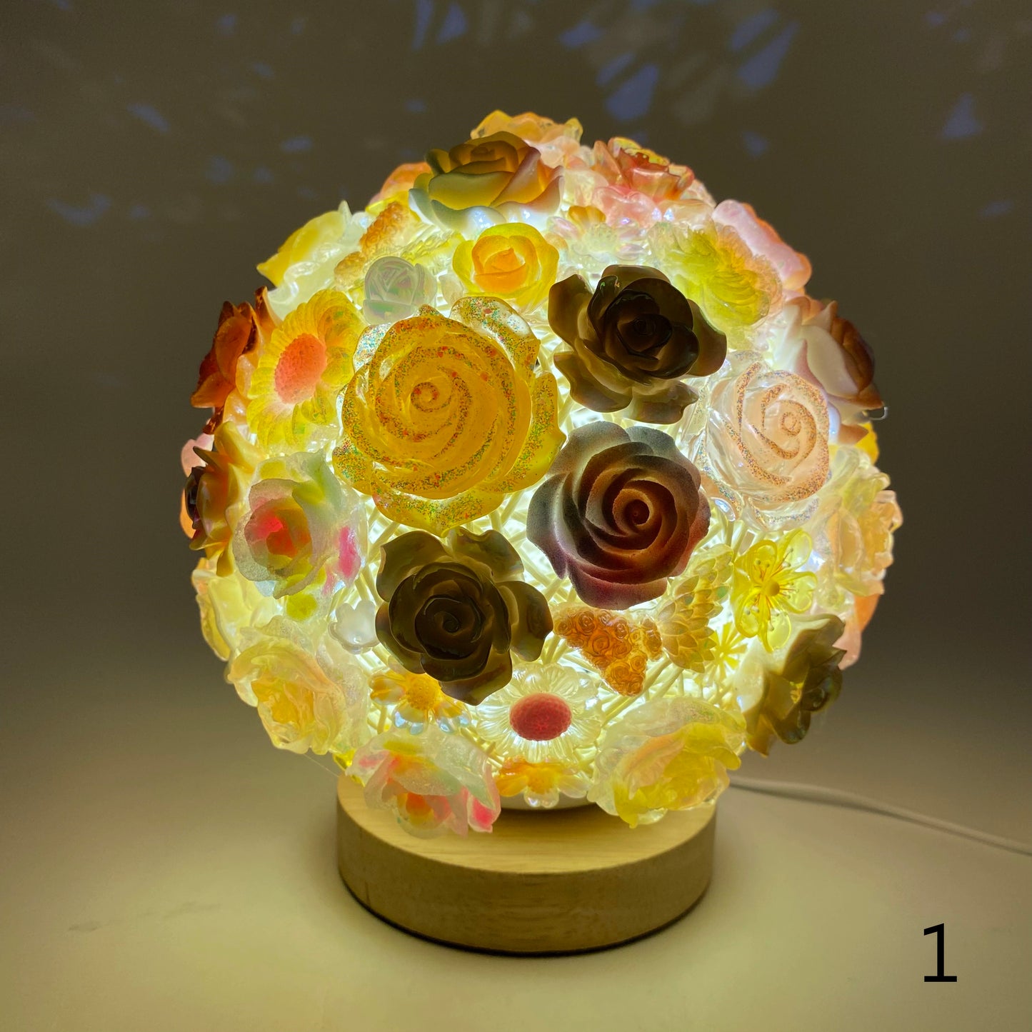 【Night Lamp】Resin Rose Flower Lamp