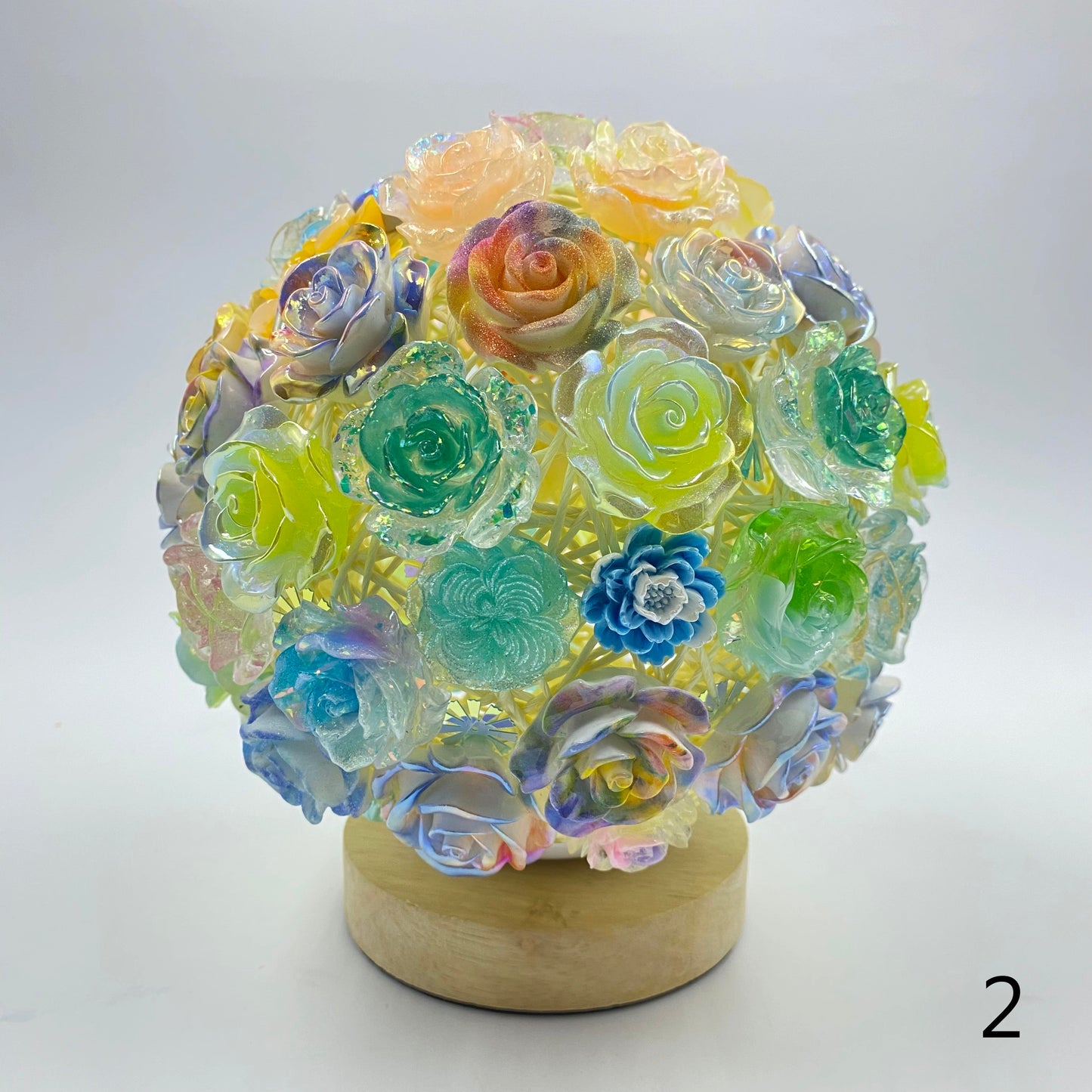 【Night Lamp】Resin Rose Flower Lamp