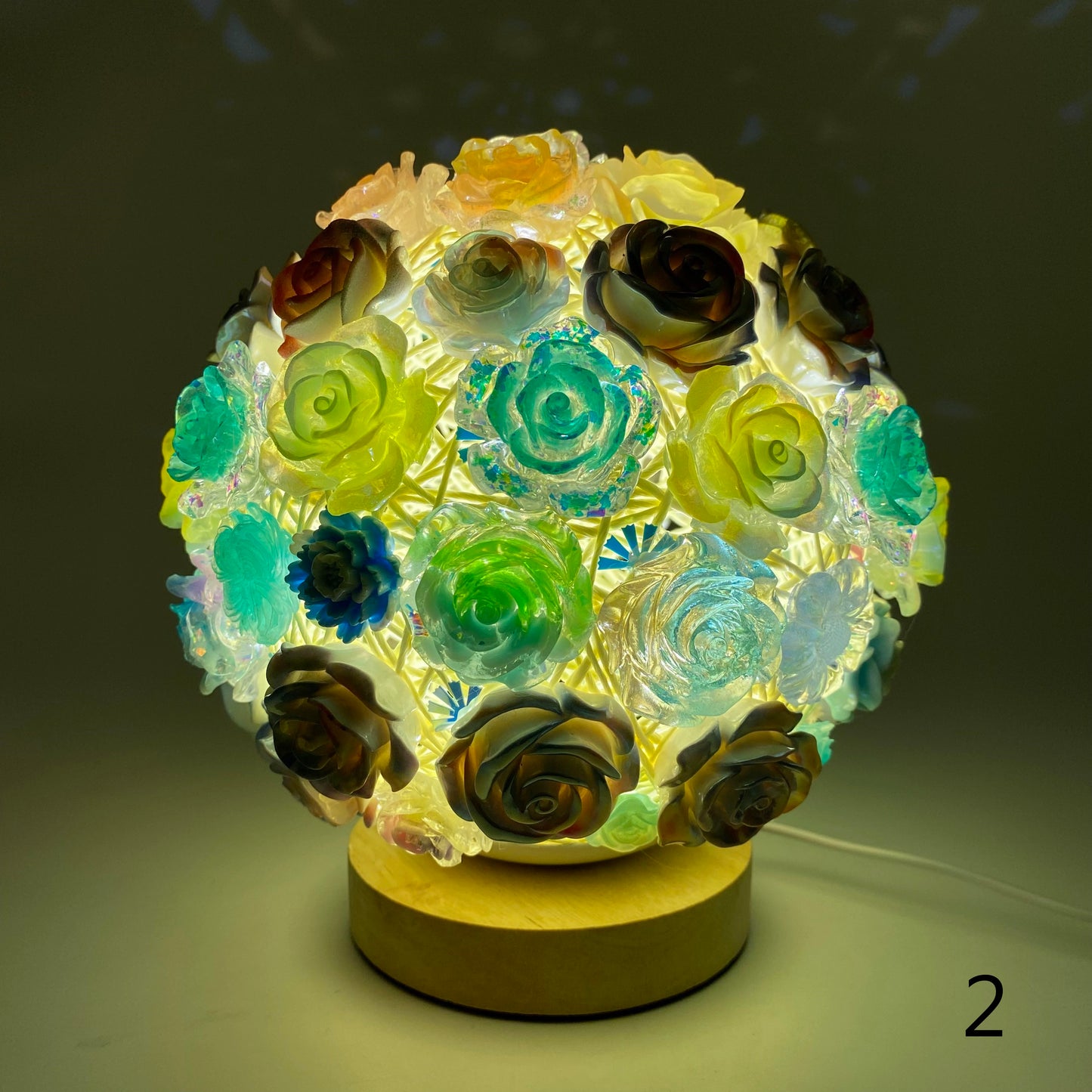 【Night Lamp】Resin Rose Flower Lamp