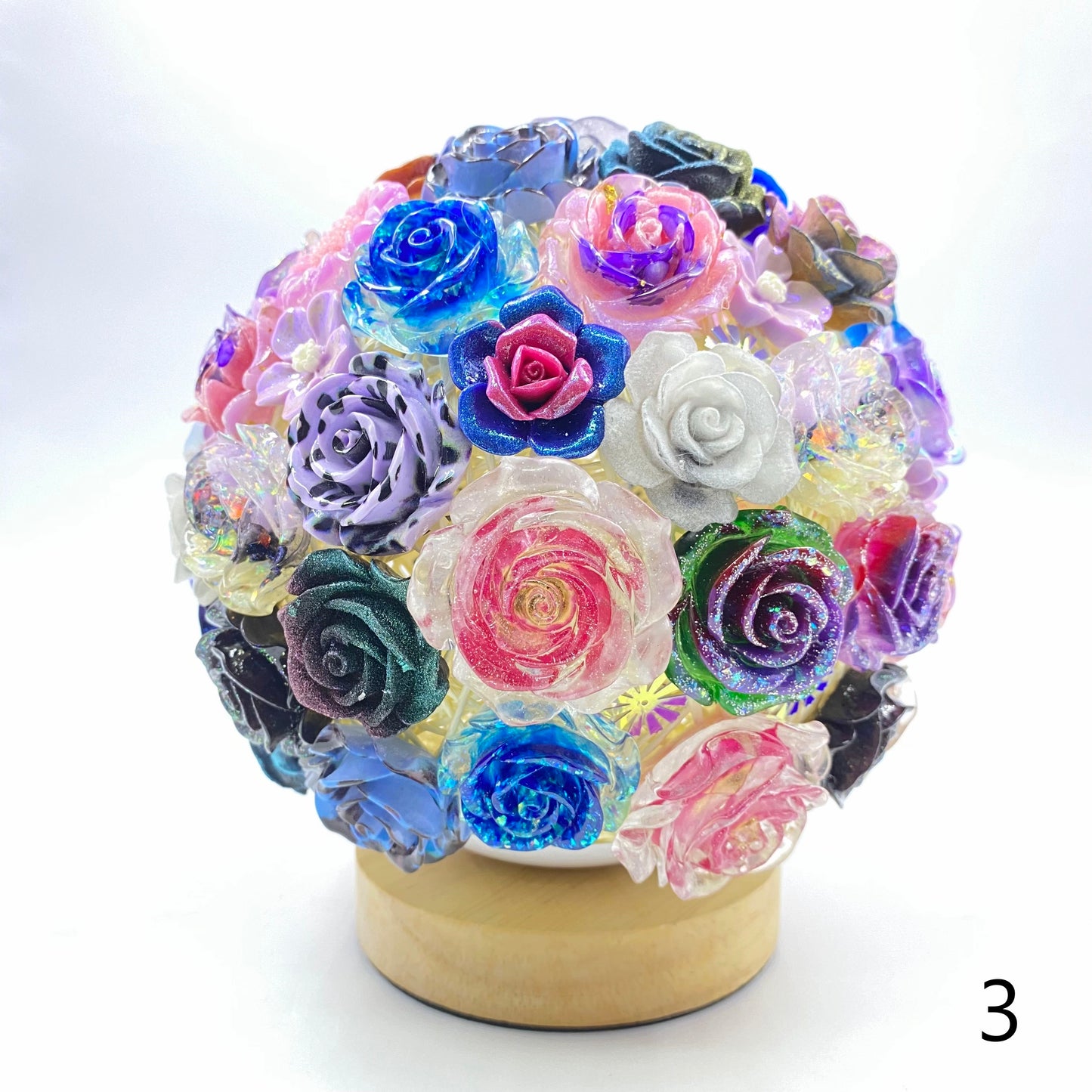 【Night Lamp】Resin Rose Flower Lamp