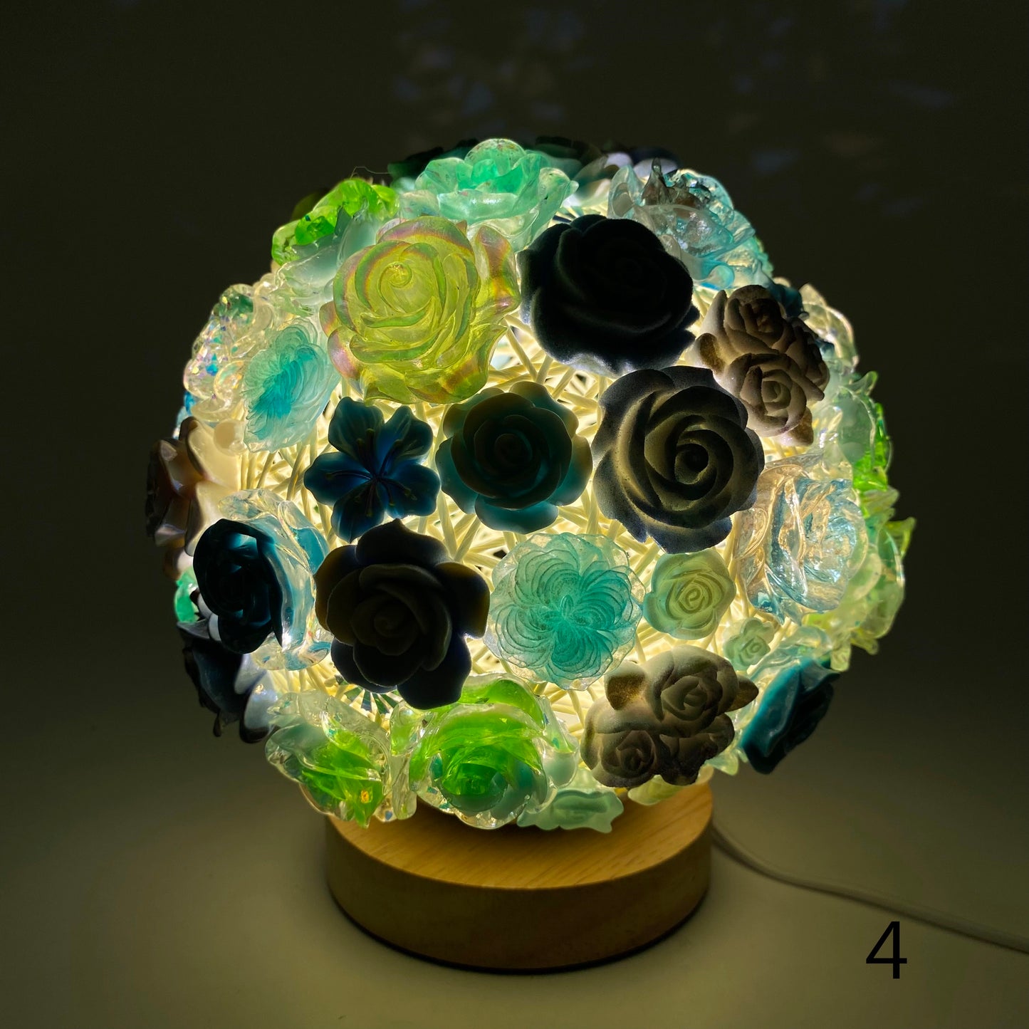 【Night Lamp】Resin Rose Flower Lamp