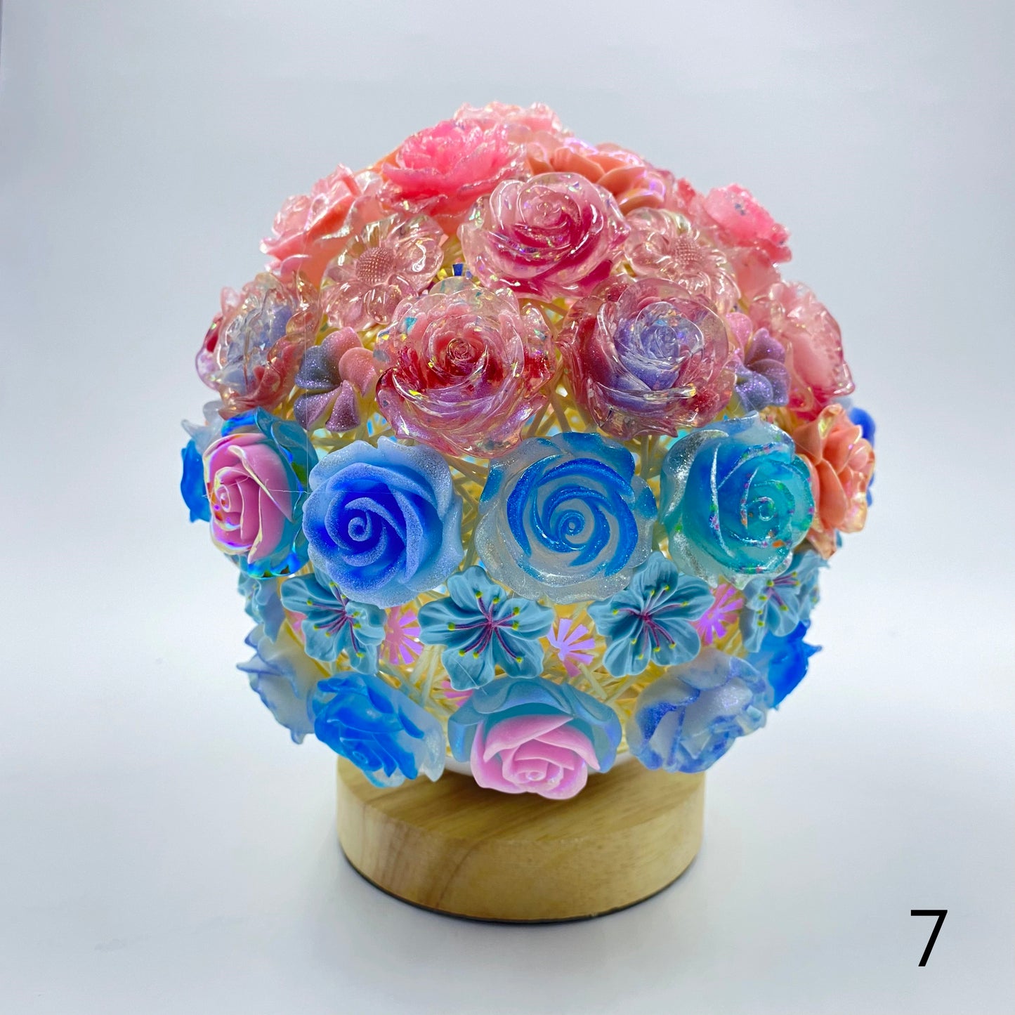 【Night Lamp】Resin Rose Flower Lamp