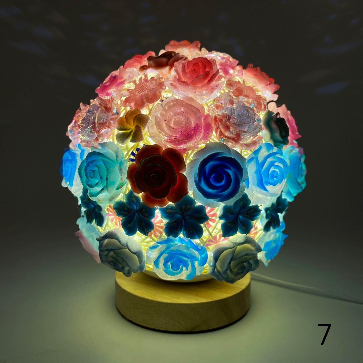 【Night Lamp】Resin Rose Flower Lamp