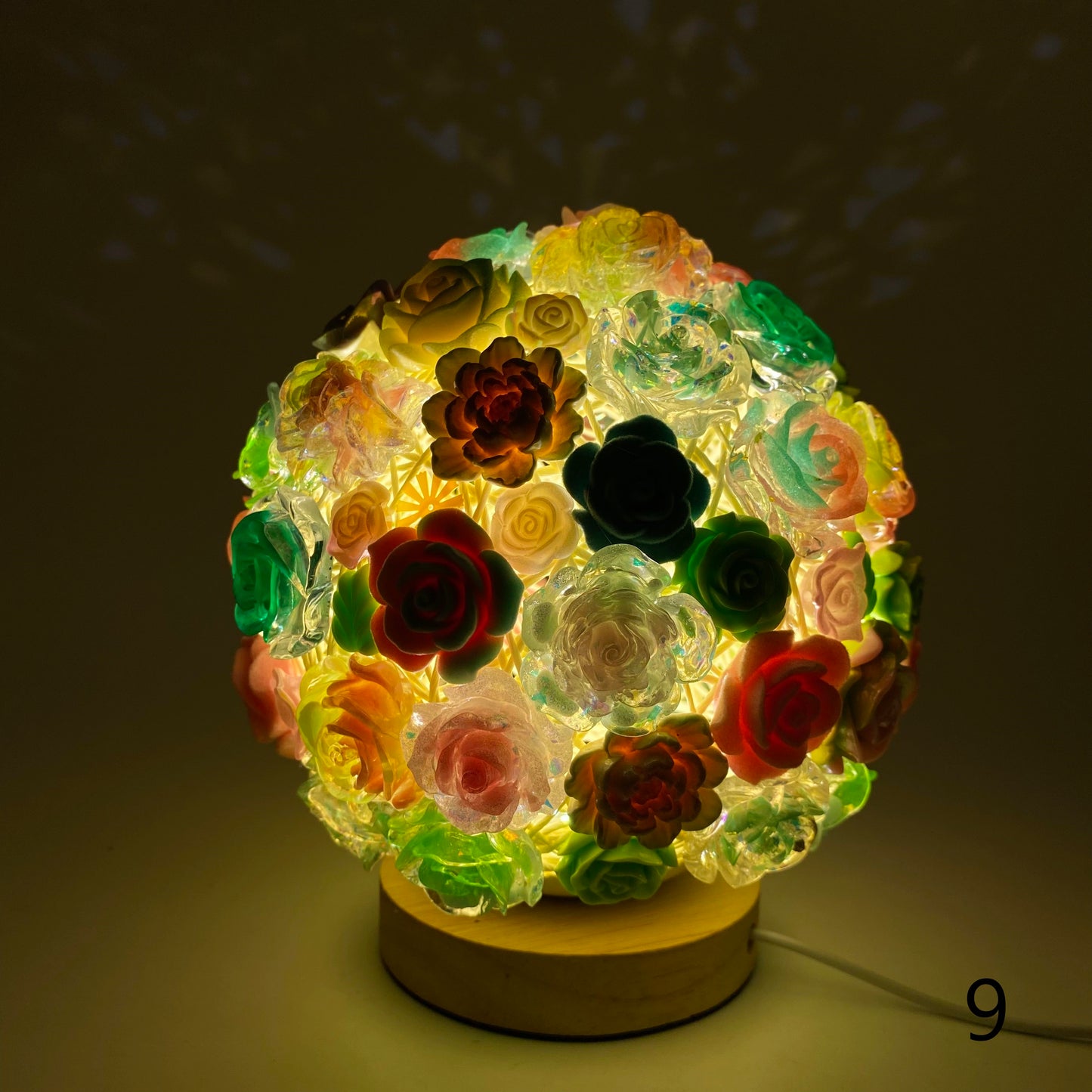 【Night Lamp】Resin Rose Flower Lamp