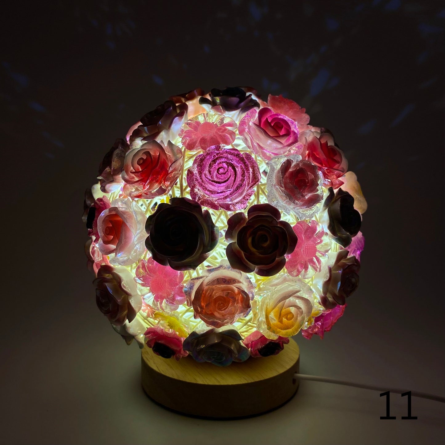 【Night Lamp】Resin Rose Flower Lamp