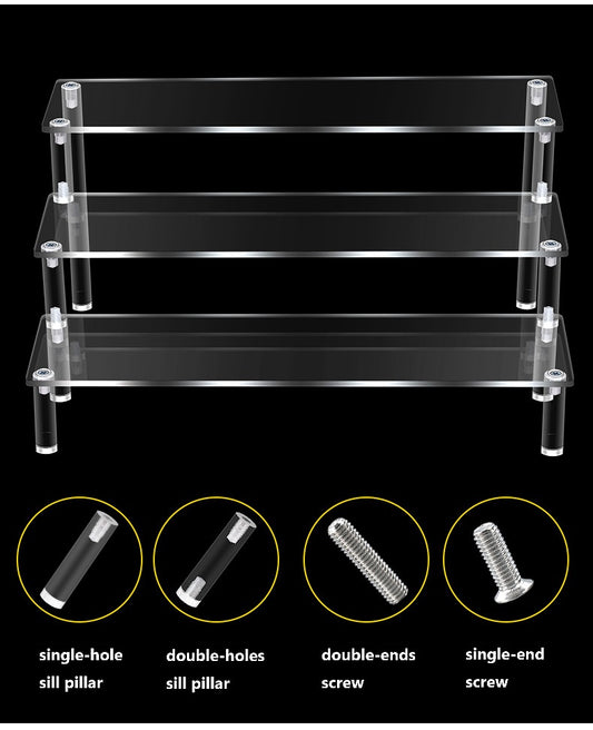 3-Tier Acrylic Display Risers For Dolls - Stand for Dolls