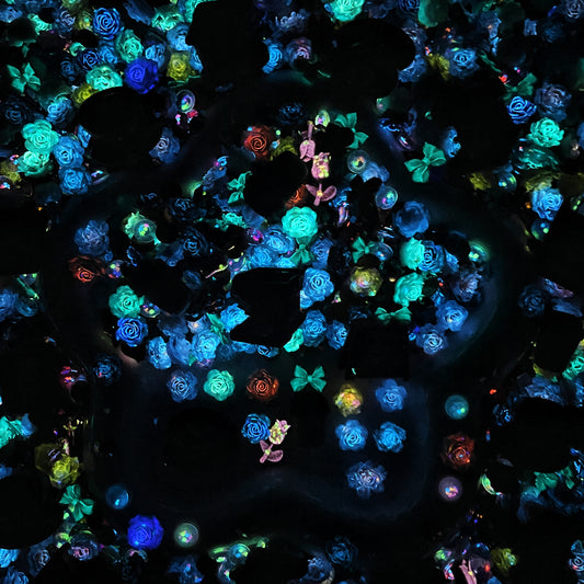 Teal Macchiato Nail Mix- glow(miki)- NailC-N1069