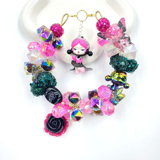 Pink Punk Queen - Beads Mix For Hanging Ornaments(Miki)-BD