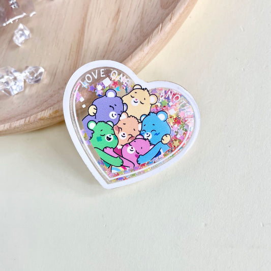 【Buy One Get One Equal Volume For Free】 Beary Happy Shaky Acrylic Charm/Pendant Mix-C1091