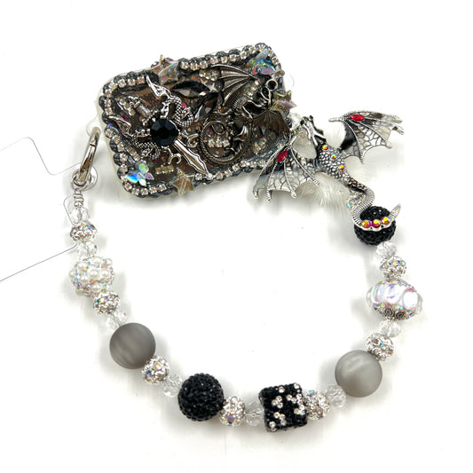 Handmade Phone Clip With Mirror - Cream Glue