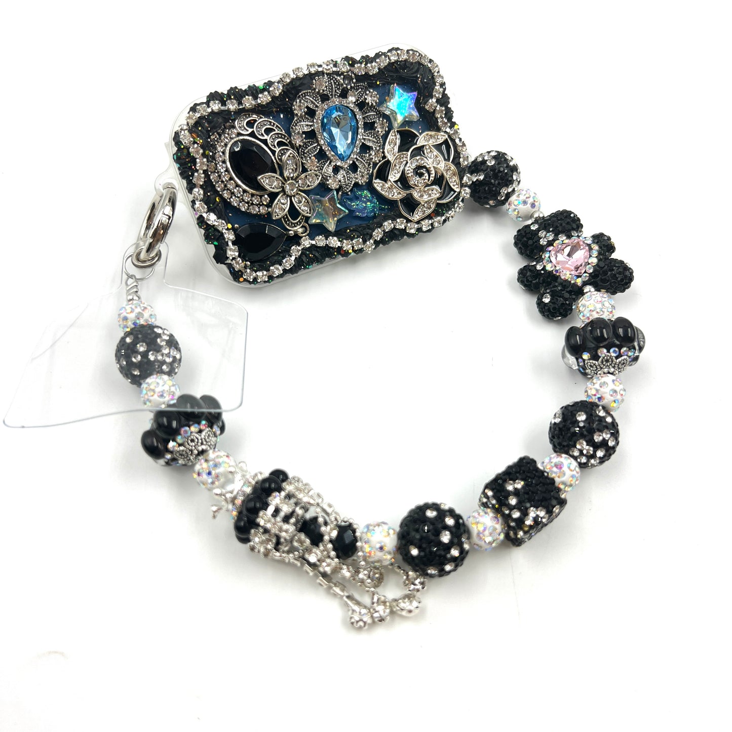 Handmade Phone Clip With Mirror - Cream Glue