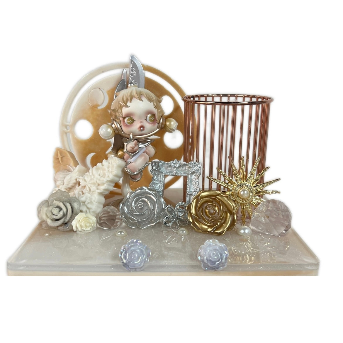 【20% OFF LIVE OFFER】Handmade Resin Stand with Doll Brush Holder & Phone Stand Feature Blind Bag 2