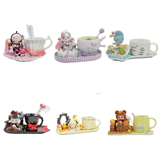 【20% OFF LIVE ONLY】Handmade Ceramic Tea Cup and Plate with Cream Glue Doll DIY - Kosbling Blind Bag