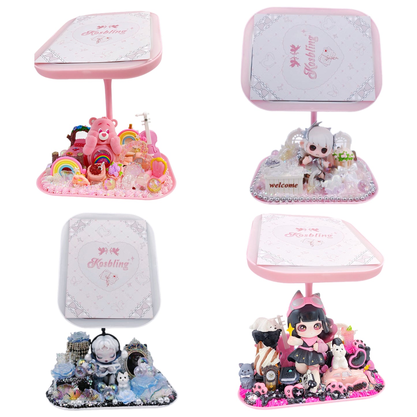 【20%OFF】Handmade Lighting Makeup Mirror with Cream Glue, Doll DIY - Kosbling Blind Bag