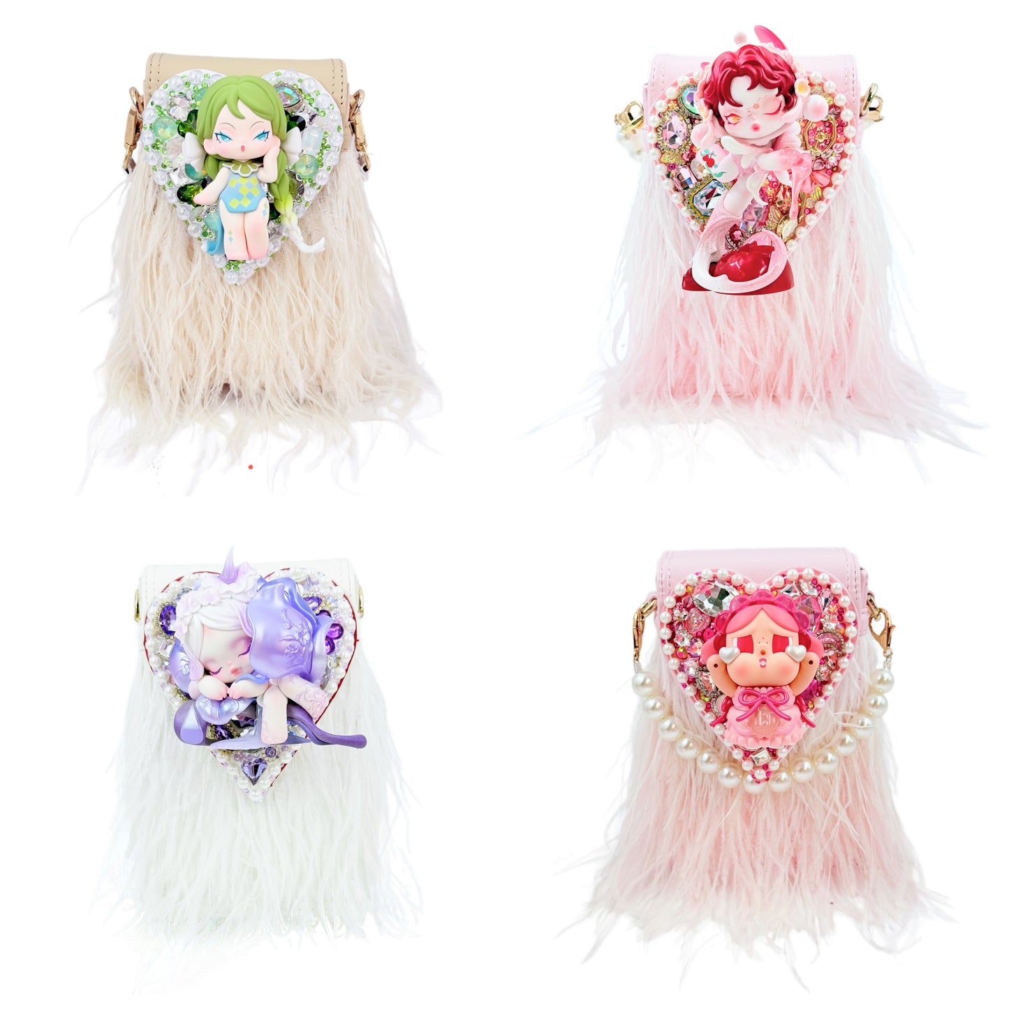 【20%OFF ONLY】Handmade Heart-Shaped Crossbody Phone Bag With Diamond Doll DIY-Kosbling Blind Bag