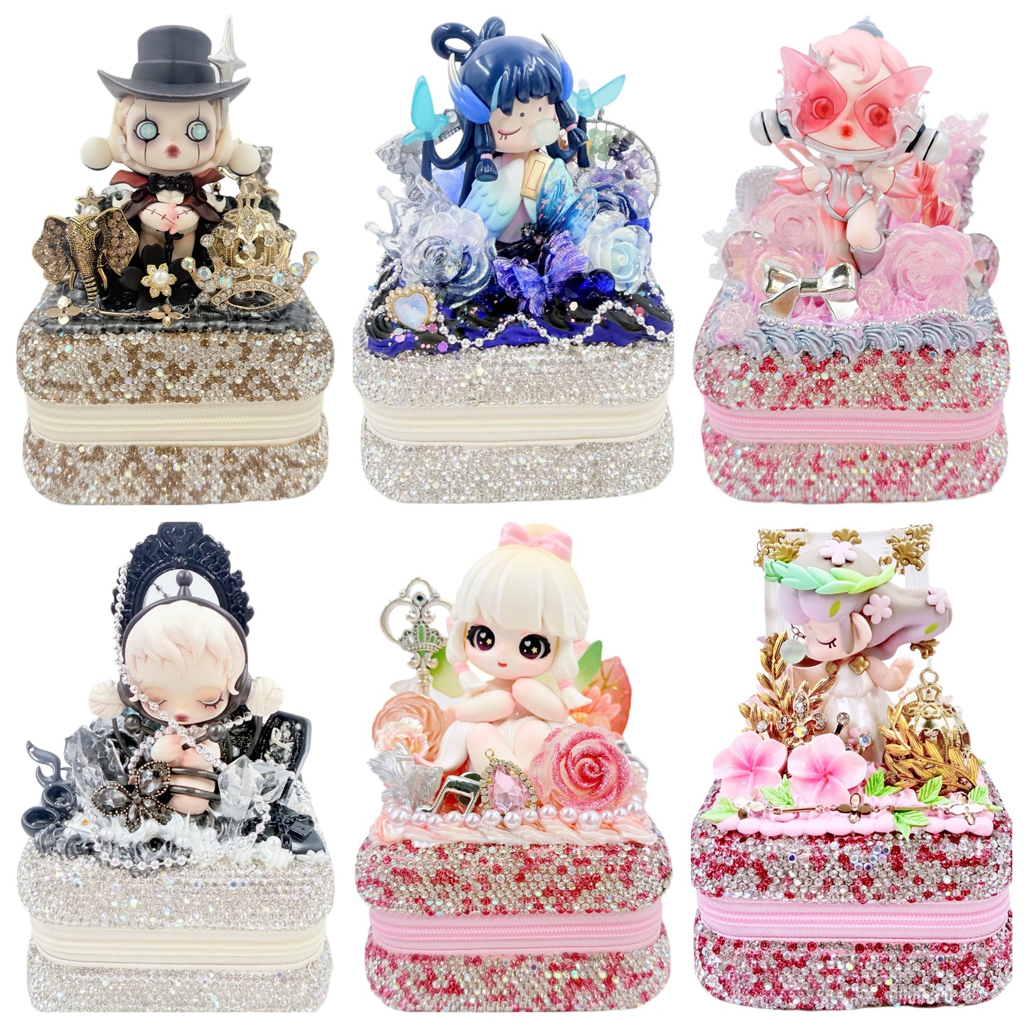 【20%OFF ONLY】Handmade Diamond Jewelry Box with Cream Glue, Doll DIY-Kosbling Blind Bag