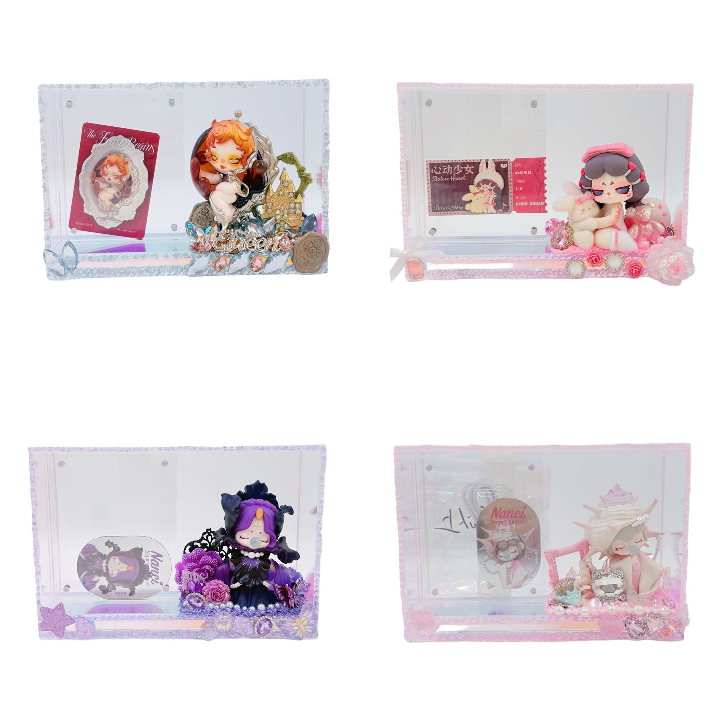 【20%OFF ONLY】Handmade Acrylic Iridescent Light-up Photo Frame with Cream Glue, Doll DIY-Kosbling Blind Bag