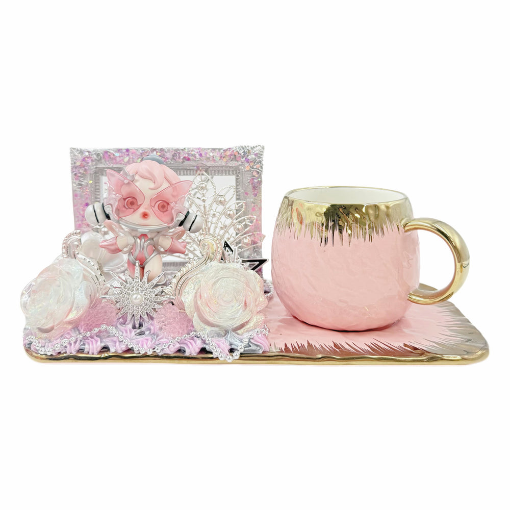 Handmade Ceramic Tea Cup and Plate with Cream Glue Doll DIY - Kosbling Blind Bag