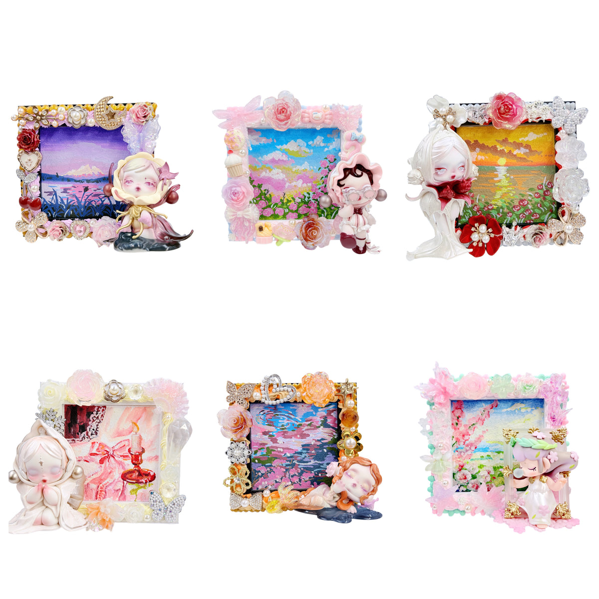 【20% OFF ONLY】Handmade Painted Photo Frame With Cream Glue, Doll DIY - Kosbling Handmade Blind Bag