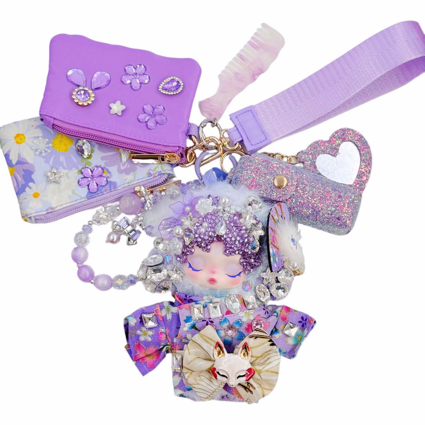 【30%OFF ONLY】Handmade Wrislet Wallet with Diamond Plush Doll with Cream Glue, Doll DIY – Kosbling Handmade Blind Bag