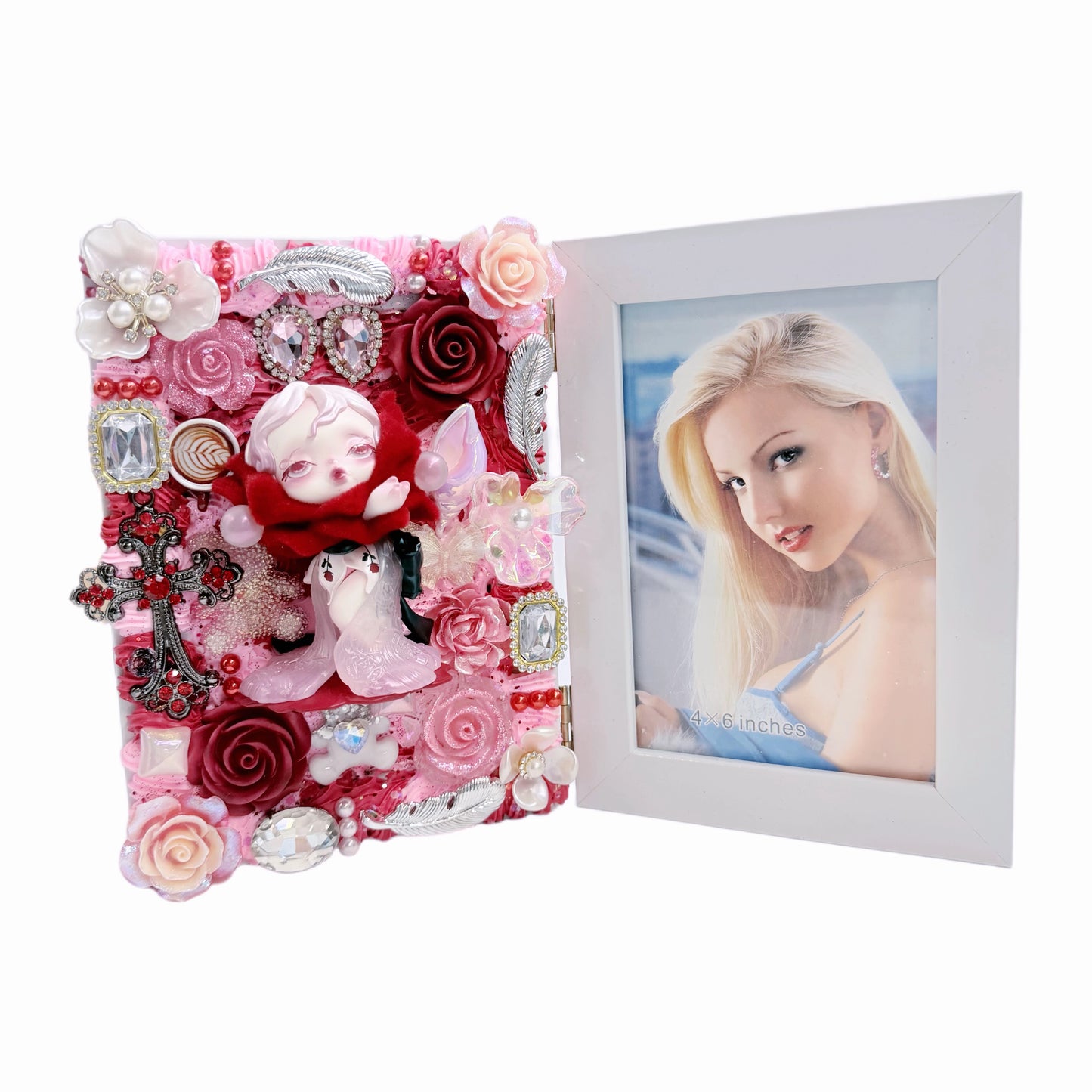 【20% OFF ONLY】Handmade Folding Photo Frame With Diamond Cream Glue, Doll DIY-Kosbling Blind Bag