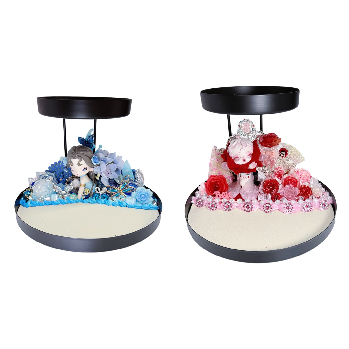 【20%OFF ONLY】Handmade 2-Tier Metal Iron Storage Tray With Cream Glue - Kosbling Handmade Blind Bag