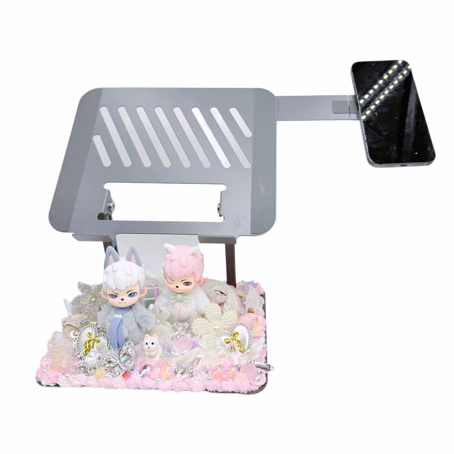Handmade Laptop Stand with Magnetic Phone Holder with Cream Glue, Doll DIY-Kosbling Blind Bag
