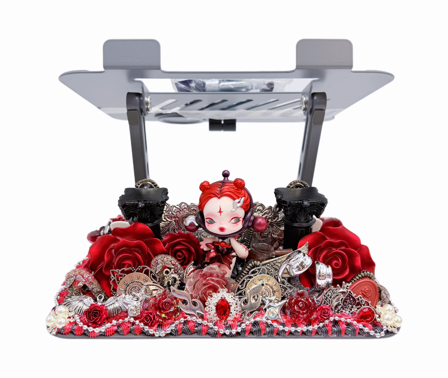 Handmade Laptop Stand with Magnetic Phone Holder with Cream Glue, Doll DIY-Kosbling Blind Bag