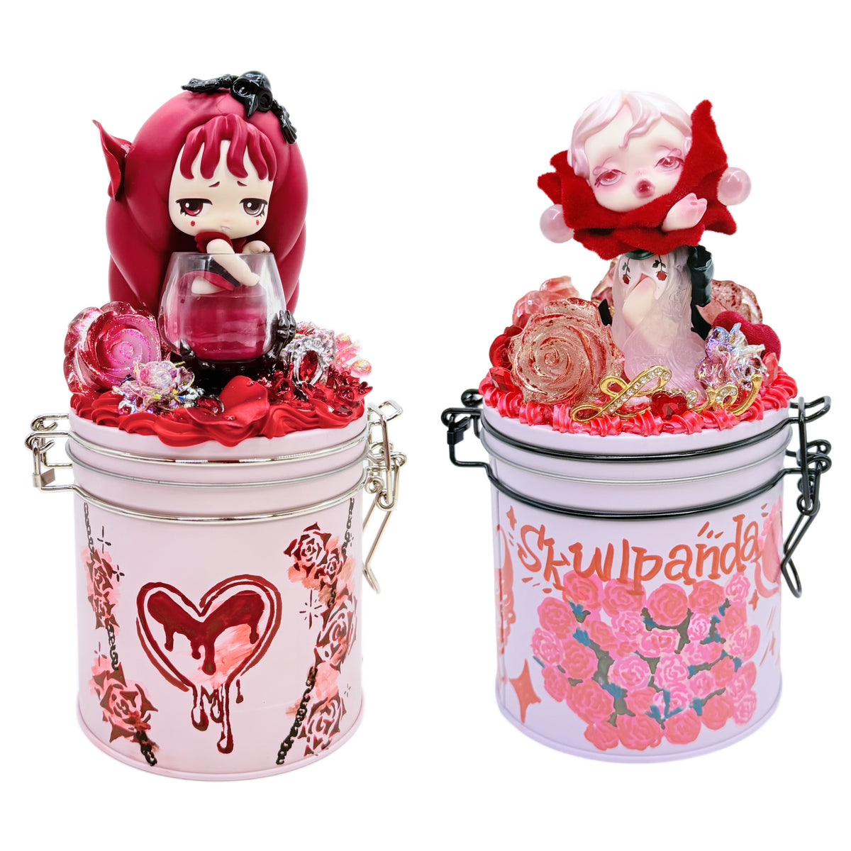 【20% OFF ONLY】Handmade Iron Craft Airtight Storage Jar with Cream Glue Doll DIY - Kosbling Blind Bag