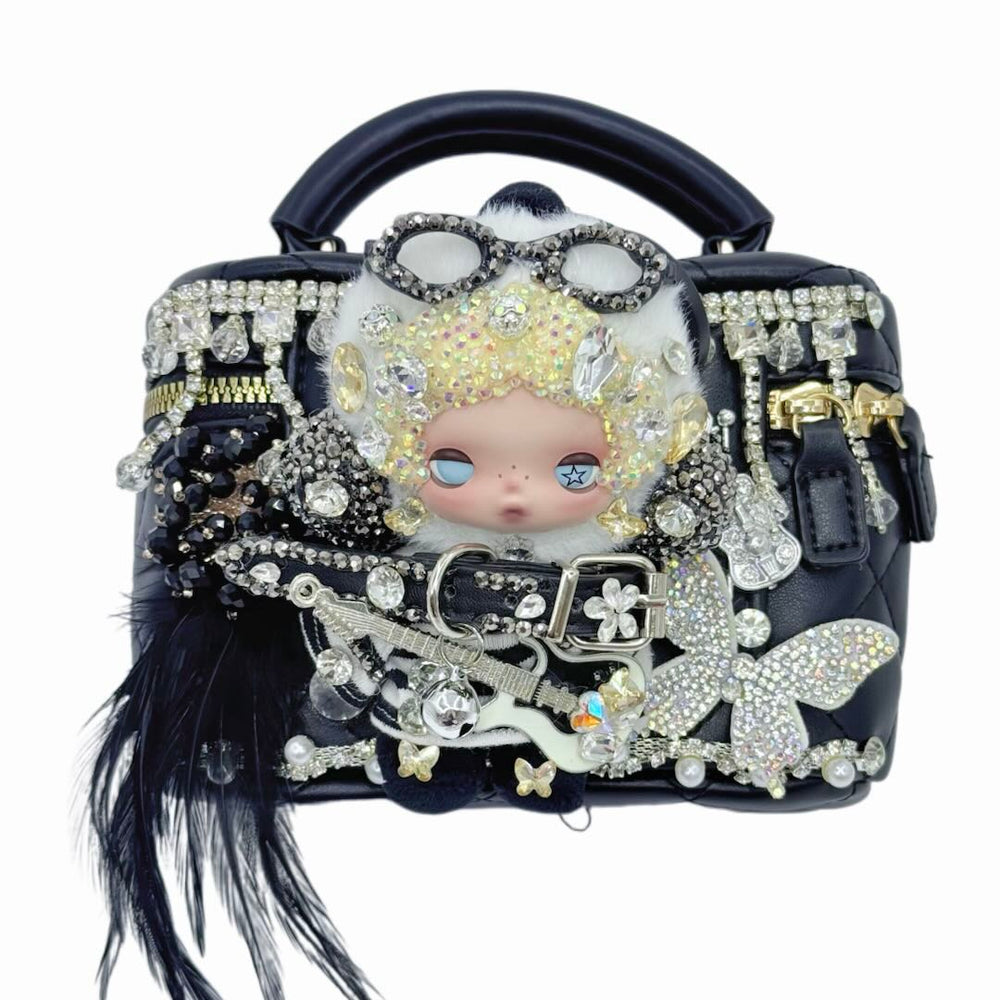 【20% OFF ONLY】Handmade Small Handbag Diamond Glitter Rhinestone Soft Vinyl Doll Diy - Kosbling Handmade Blind Bag