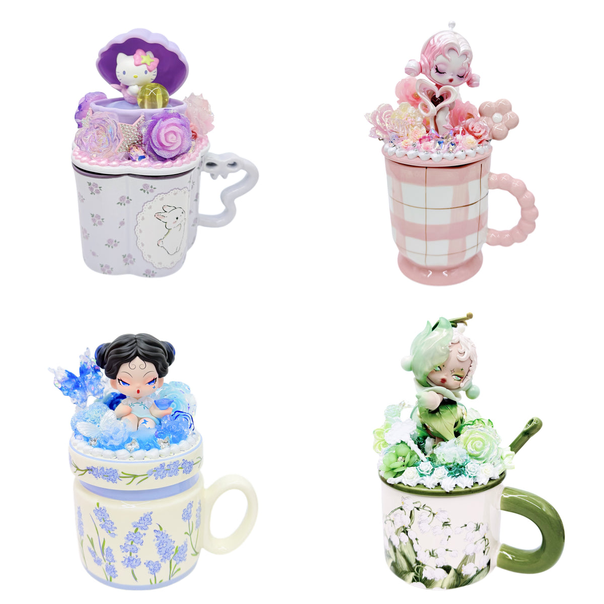【20% OFF ONLY】Handmade Ceramic Mug with Cream Glue Doll Diy - Kosbling Handmade Blind Bag
