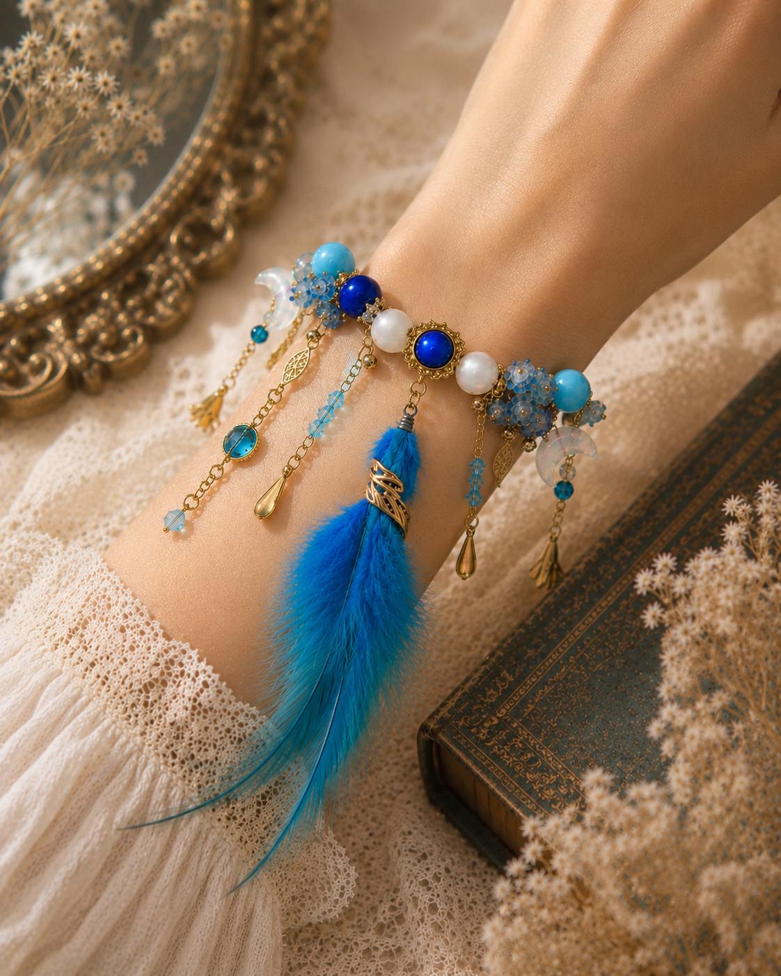 Handmade Floral Bracelets - Feather KJ1