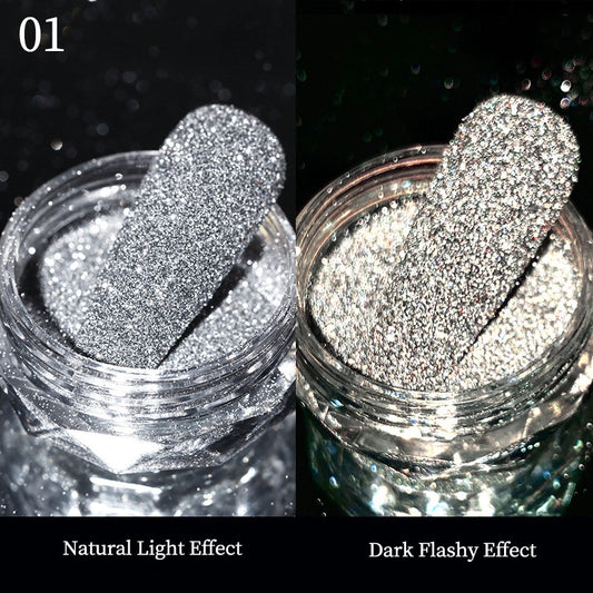 Fluorescent Crystal Glitter Powder, Extra Shine under Flashy for Resin Art Crafts, Cosmetic ,Nail Body Face Eye, Slime Tumbler Jewelry Making