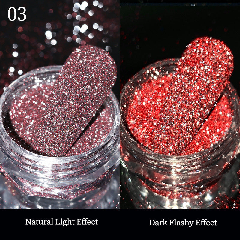 Fluorescent Crystal Glitter Powder, Extra Shine under Flashy for Resin Art Crafts, Cosmetic ,Nail Body Face Eye, Slime Tumbler Jewelry Making