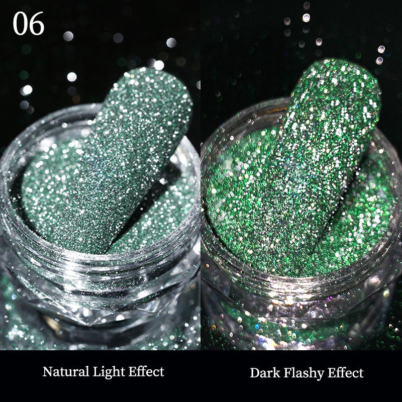 Fluorescent Crystal Glitter Powder, Extra Shine under Flashy for Resin Art Crafts, Cosmetic ,Nail Body Face Eye, Slime Tumbler Jewelry Making