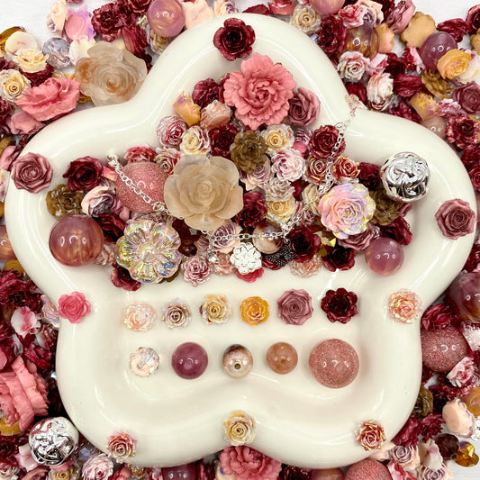 Rustic Rose - Nail & Beads Mix-glow(miki)- NailC