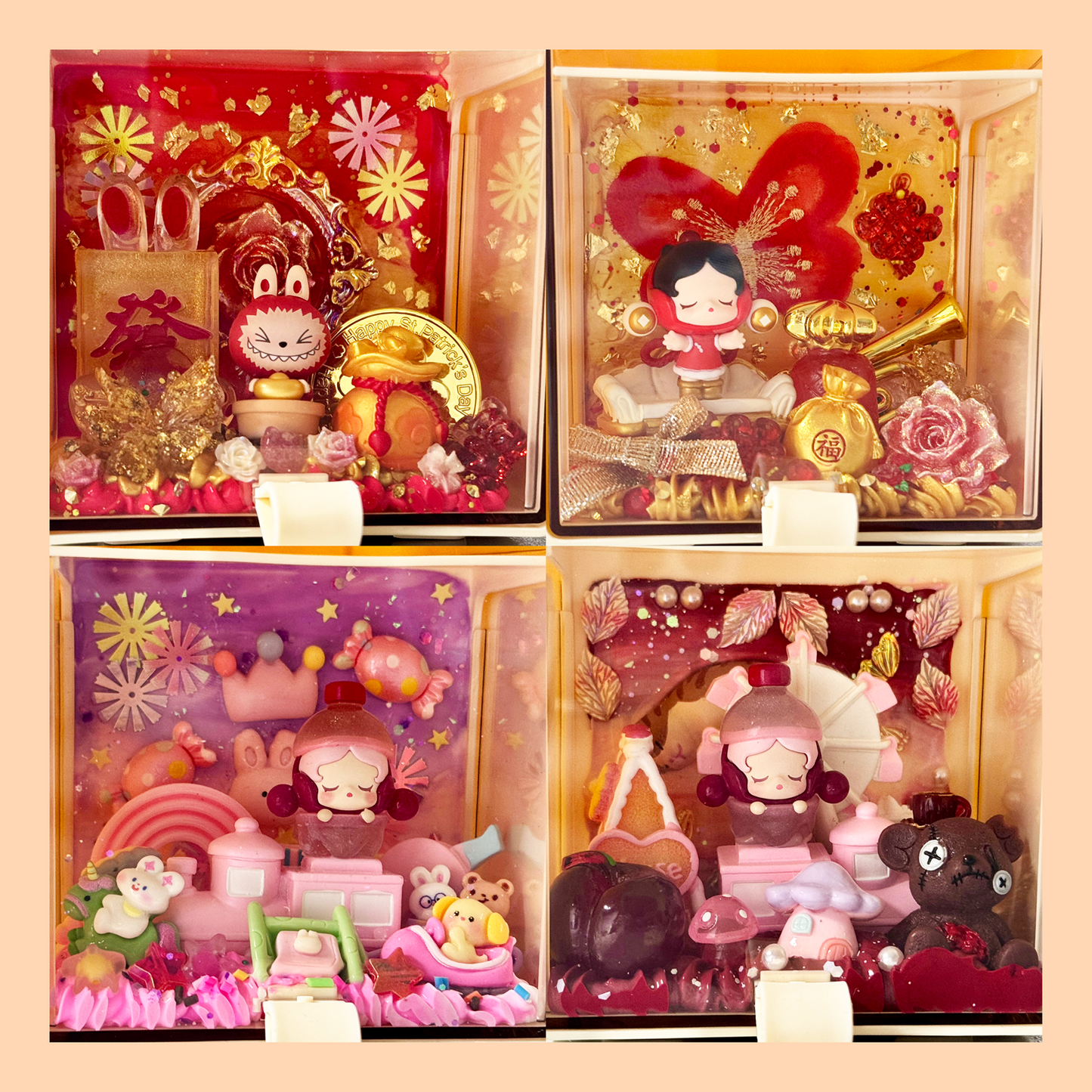 Doll Storage Drawer- Blind Bag - Cream Glue