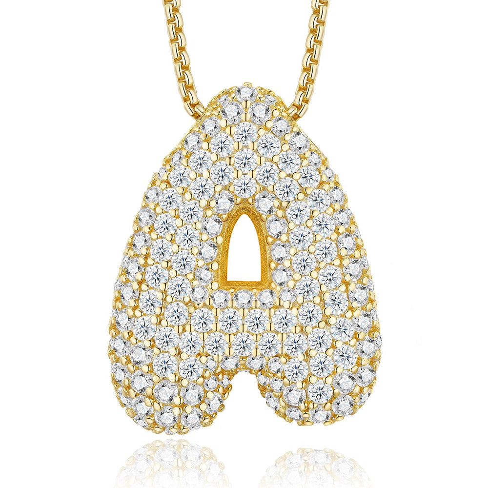 Chubby Letter Multi-Moissanite Necklace