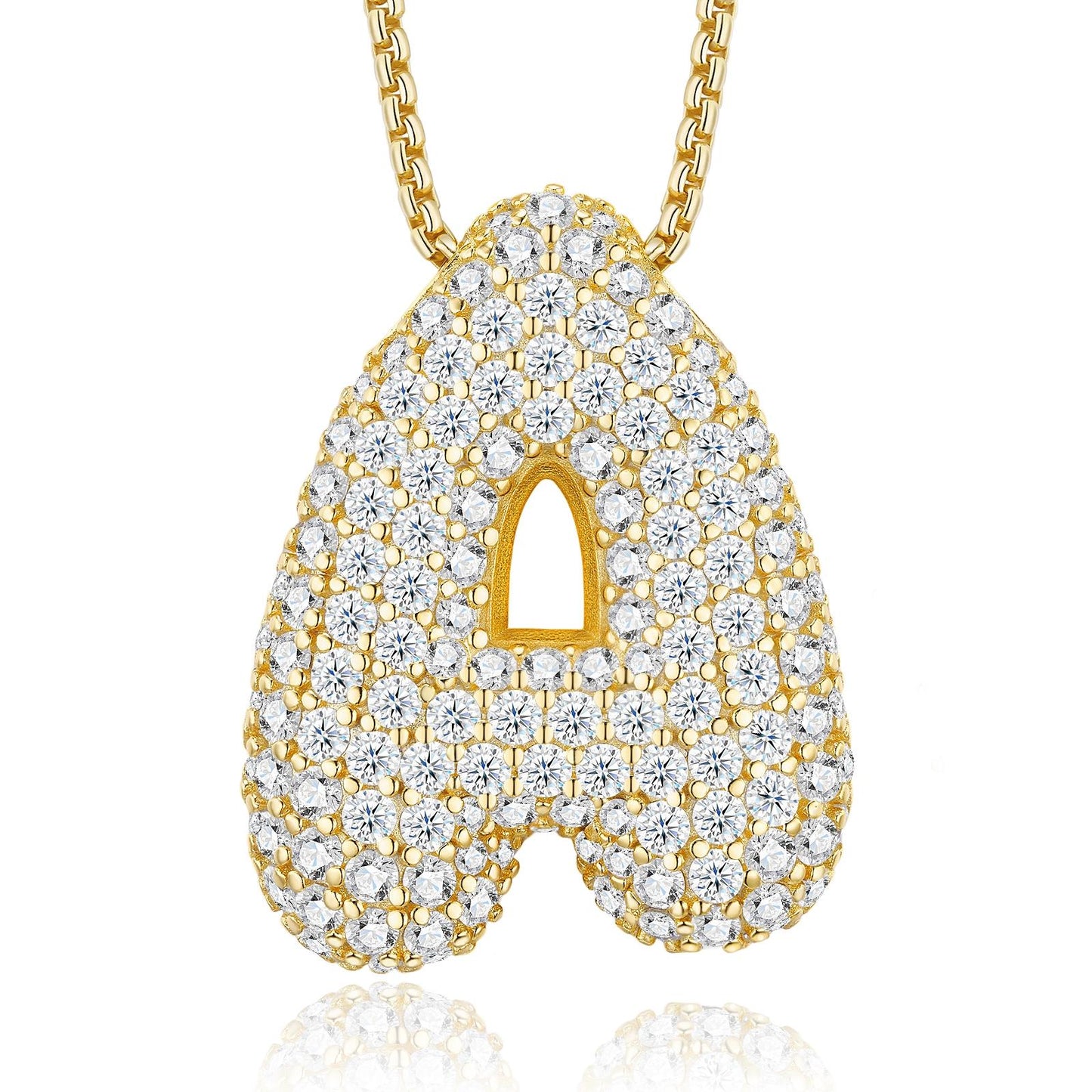 Chubby Letter Multi-Moissanite Necklace