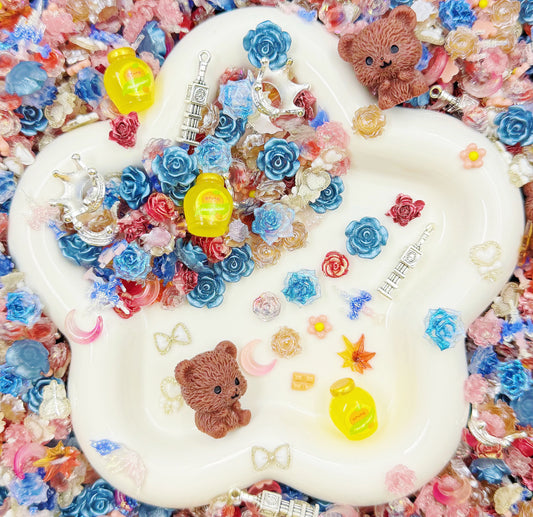 Queens Teddy Nail Charm+Metal Mix - NailC-N2010