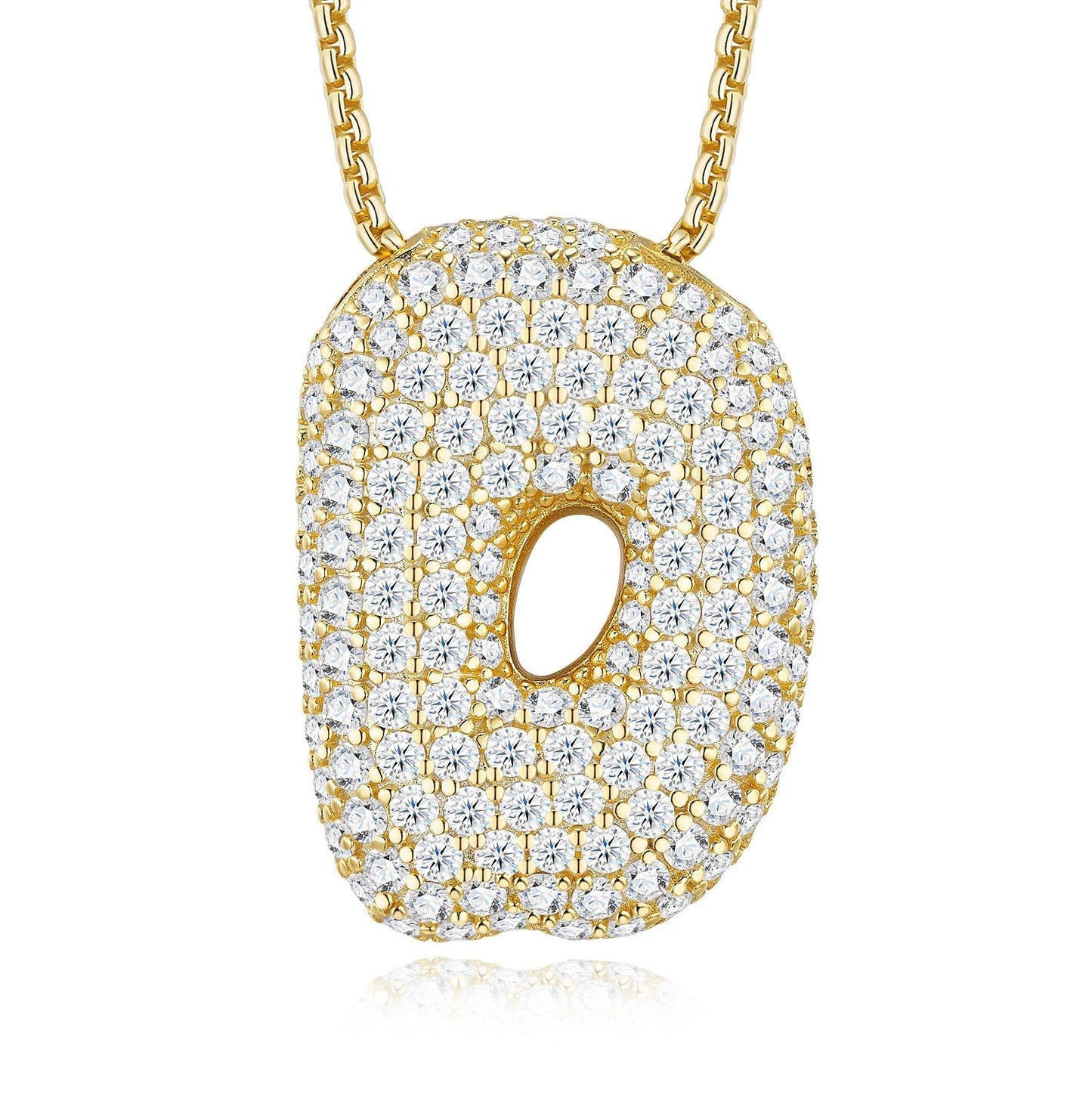 Chubby Letter Multi-Moissanite Necklace