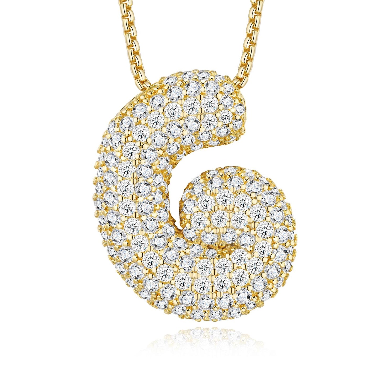 Chubby Letter Multi-Moissanite Necklace