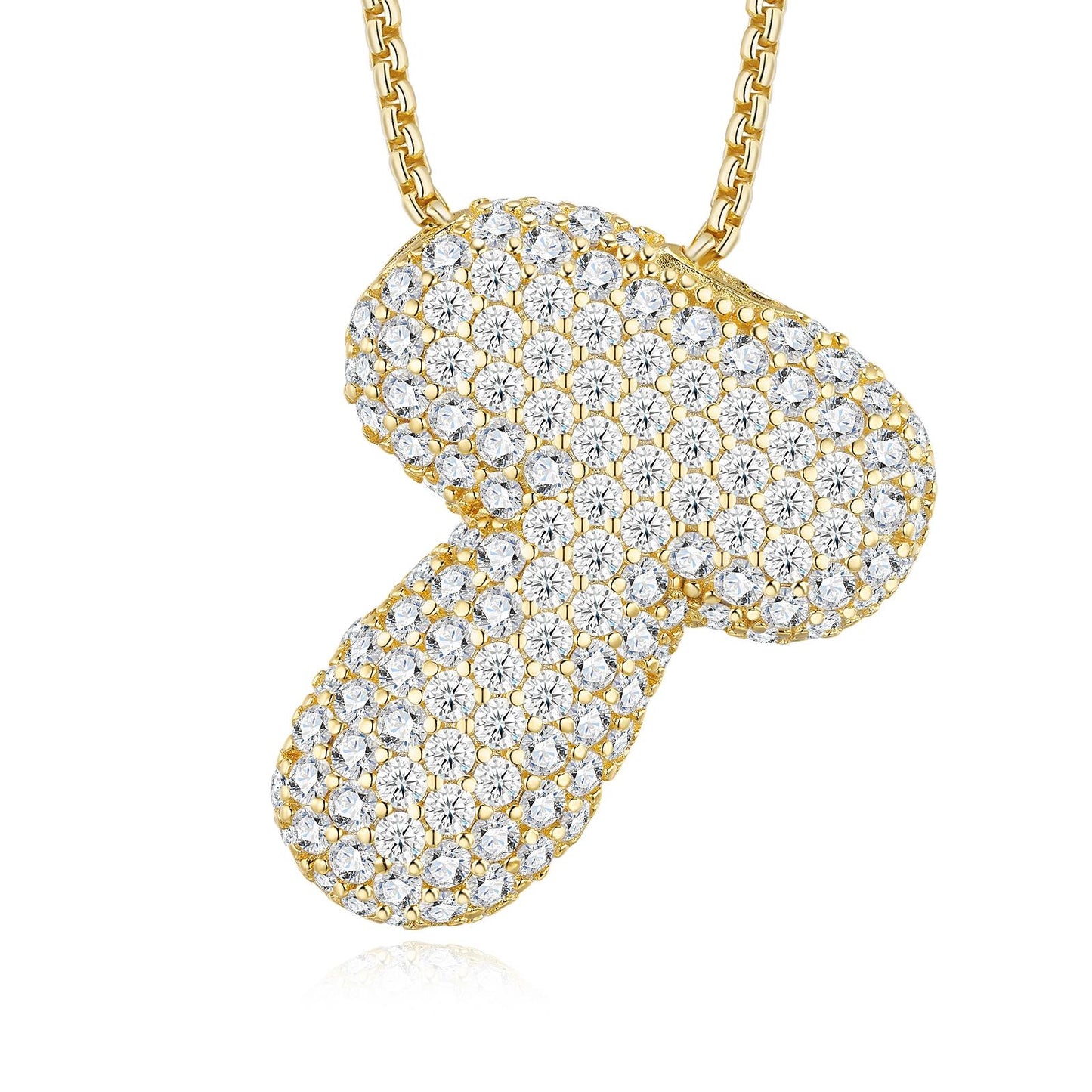 Chubby Letter Multi-Moissanite Necklace