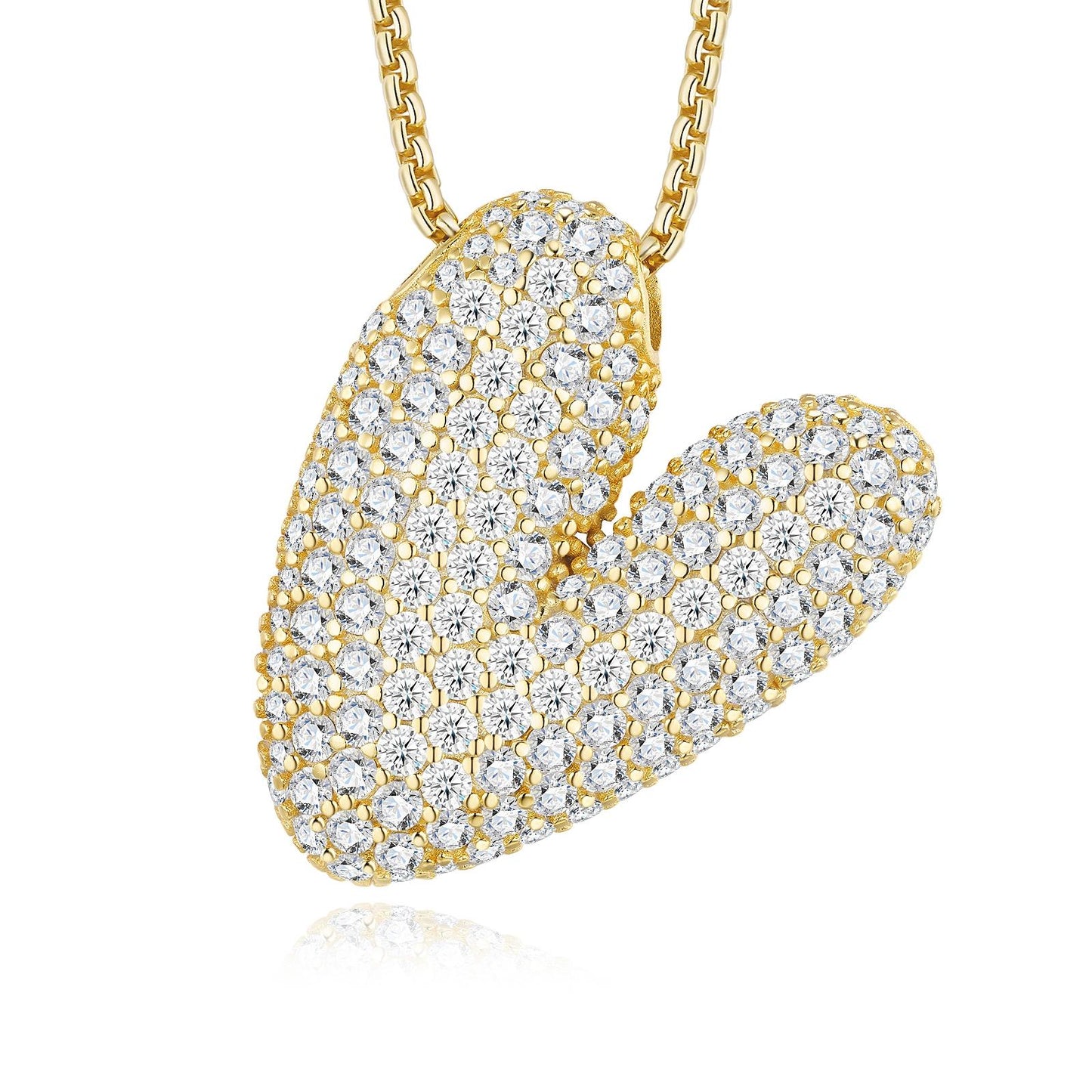 Chubby Letter Multi-Moissanite Necklace