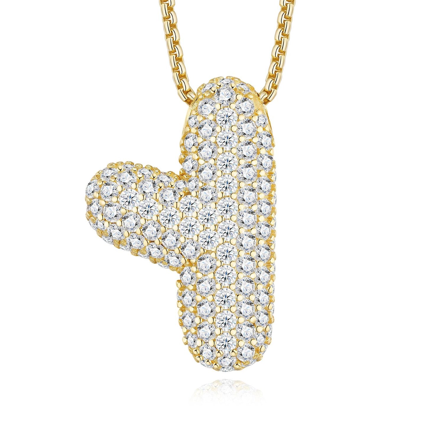 Chubby Letter Multi-Moissanite Necklace