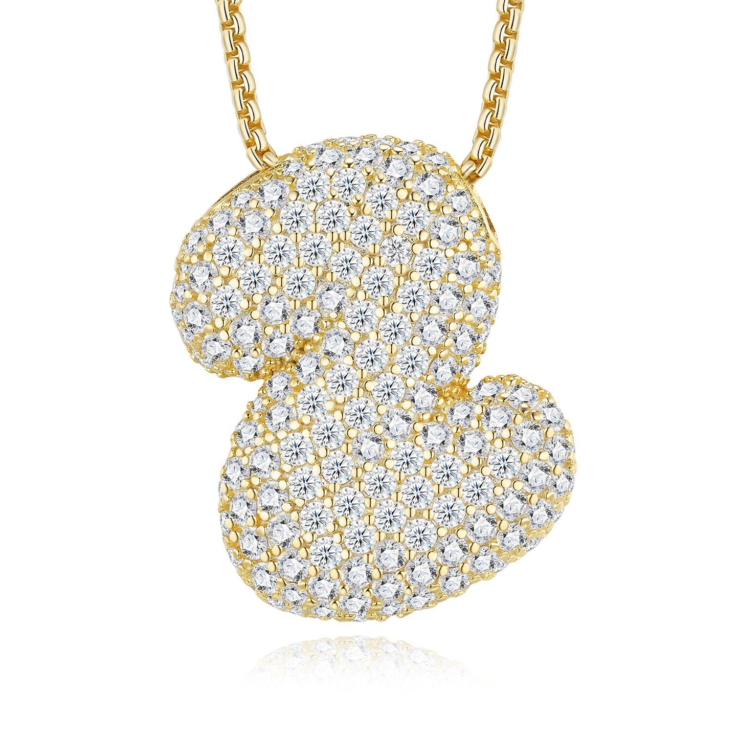 Chubby Letter Multi-Moissanite Necklace