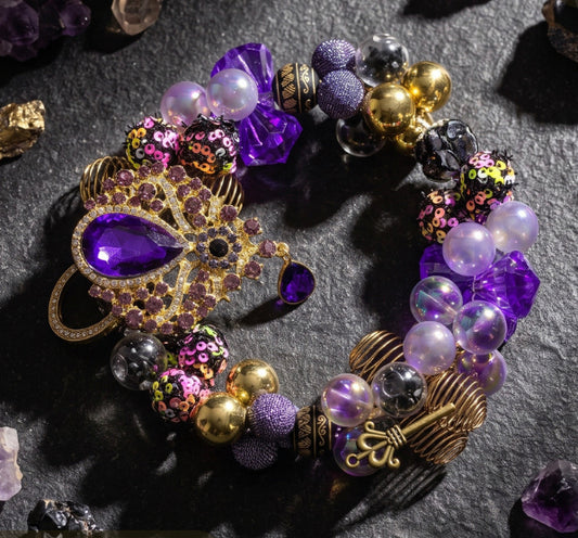 【Buy One Get One Equal Volume For Free】Caged In Amethyst - Beads Mix for hanging ornament-BD