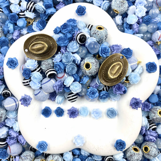 Denim Cowboy Nail & Beads Mix-glow(miki)- NailC